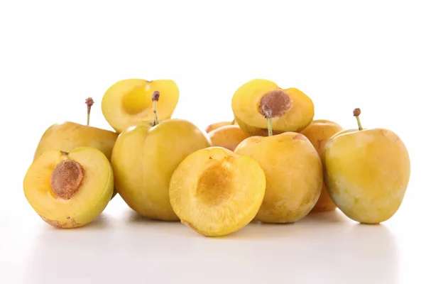 Isolated yellow plum — Stock Photo, Image