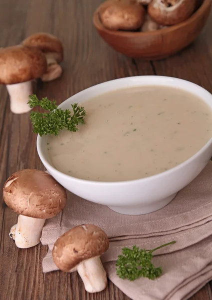 Mísa houbová polévka — Stock fotografie