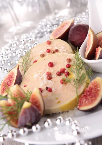 stock image Foie gras with figs
