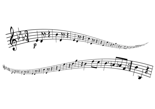 Tiras de melodía transformadas — Archivo Imágenes Vectoriales