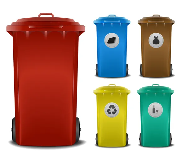 Κάδοι ανακύκλωσης — Διανυσματικό Αρχείο