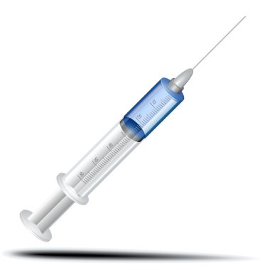 syringe with vaccine clipart