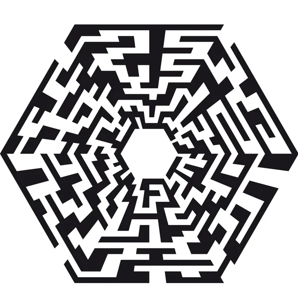 Hexaeder maze — Stock Vector