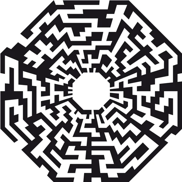 Octaeder maze — Stock Vector