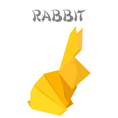 origami rabbit clipart