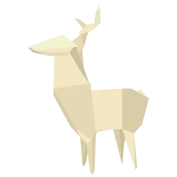 Origami deer — Stock Vector