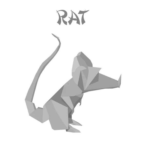 Rat de l'origami — Image vectorielle