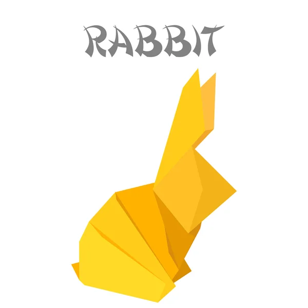 Origami rabbit — Stock Vector