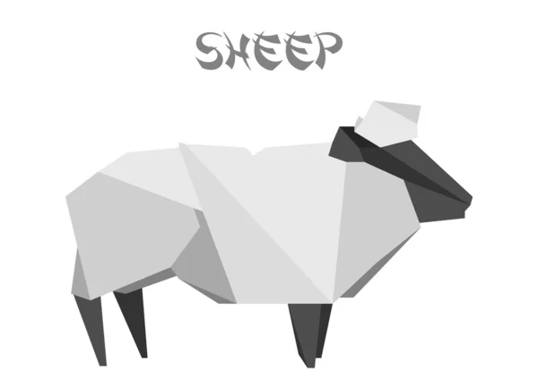 Овцы Оригами — стоковый вектор