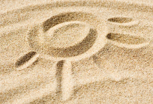 Sun on the sand — Stock Photo, Image