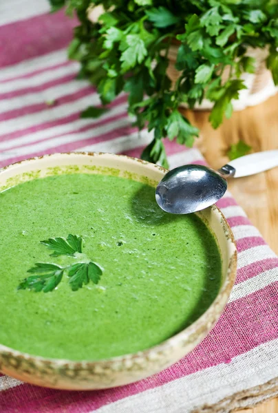 Spinach cream soup — Stock Photo, Image