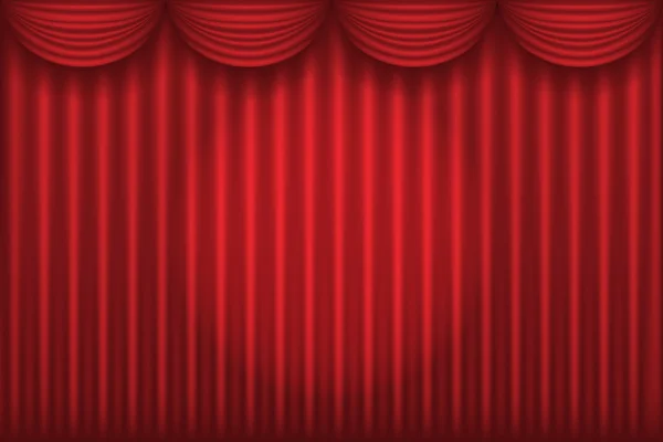 닫힌된 빨간 극장 커튼 — 스톡 사진