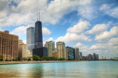 Downtown chicago, Il güneşli bir gün