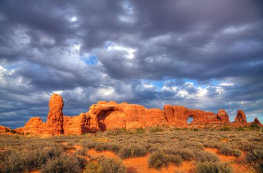 Scenic view, arches national park, utah, ABD