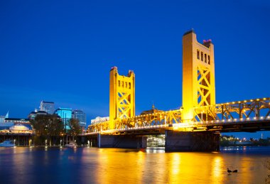 Golden Gates drawbridge in Sacramento clipart