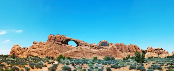 Vista panorâmica no Parque Nacional dos Arcos, Utah, EUA — Fotografia de Stock