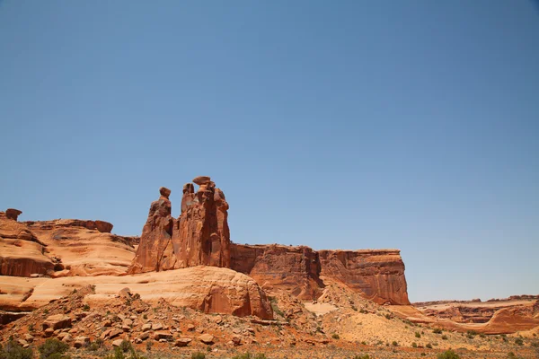Utsikten på arches national park, utah, usa — Stockfoto