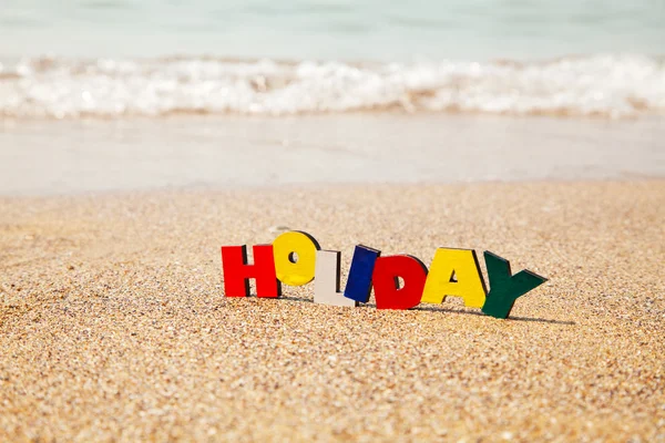stock image Wooden colorful word 'Holiday'
