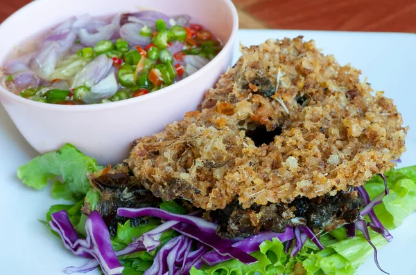 Yum Pla-duke Fu, cibo tailandese — Foto Stock