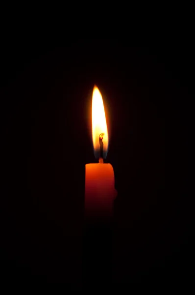 蜡烛及火焰 — 图库照片