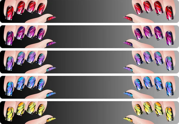 Manicure banners — Stockfoto