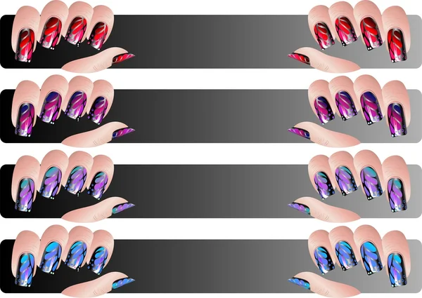 Manicure banners — Stockvector