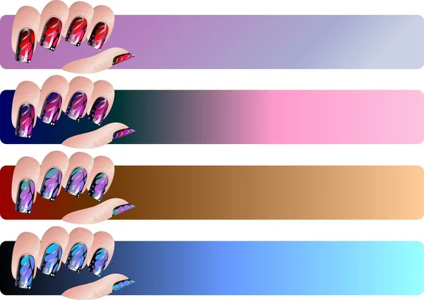 Manicure banners — Stockvector