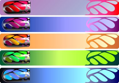 Manicure banners set clipart