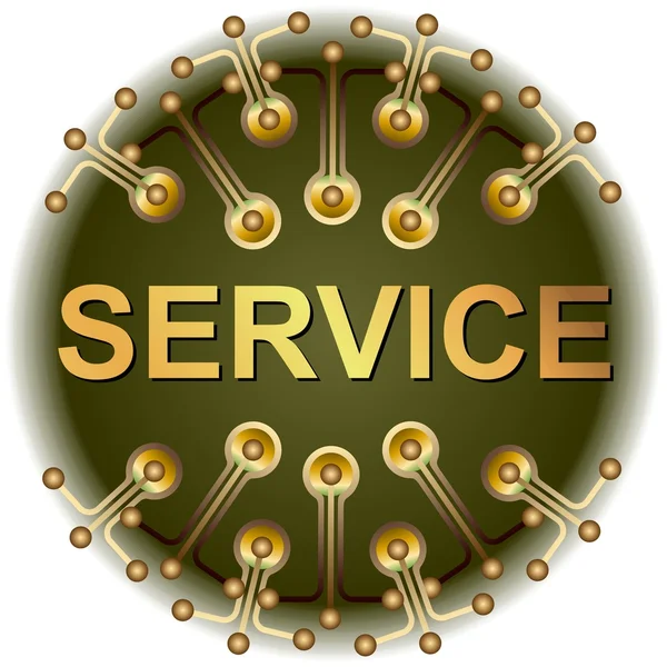 Gomb szolgáltatás online — Stock Fotó