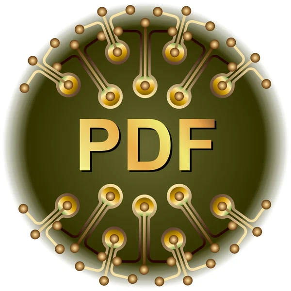 Загрузить PDF — стоковый вектор