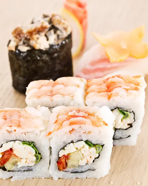 アジア、寿司、刺身セット — ストック写真