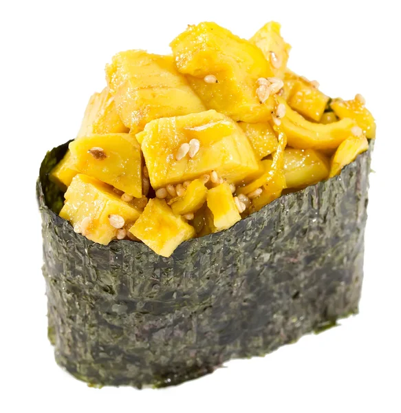 Comida asiática: rolos, sushi e sashimi, gunkan etc — Fotografia de Stock