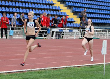 Yalta, Ukrayna - 25 Mayıs: atlet atletik International 25 Mayıs 2012 yalta, Ukrayna, Ukrayna, Türkiye ve Rusya arasında karşılamak.