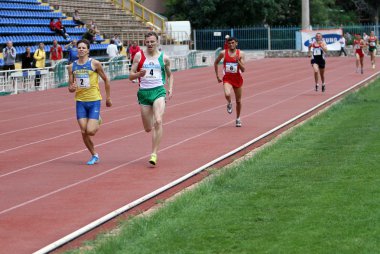 Yalta, Ukrayna - 25 Mayıs: atlet atletik International 25 Mayıs 2012 yalta, Ukrayna, Ukrayna, Türkiye ve Rusya arasında karşılamak.