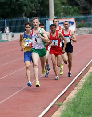 Yalta, Ukrayna - 25 Mayıs: atlet atletik International 25 Mayıs 2012 yalta, Ukrayna, Ukrayna, Türkiye ve Rusya arasında karşılamak.