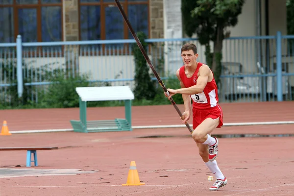 Zawodnik na międzynarodowych spełniać sportowe między Ukraina, Turcja i Białorusi na 25 maja 2012 w yalta, Ukraina. — Zdjęcie stockowe
