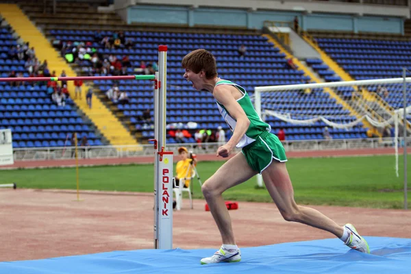 stock image Athlete on the international athletic meet between UKRAINE, TURKEY and BELARUS on May 25, 2012 in Yalta, Ukraine.