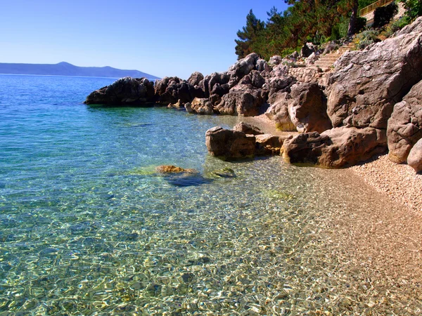Seascape na Croácia, perto por cidade de Rijeka — Fotografia de Stock