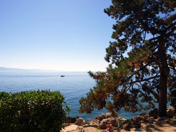 Seascape na Croácia, perto por cidade de Rijeka — Fotografia de Stock
