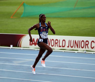 Ashley spencer - altın madalyalı 400 metre üzerinde IAAF Dünya Gençler Atletizm Şampiyonası 12 Temmuz 2012 barcelona, İspanya.