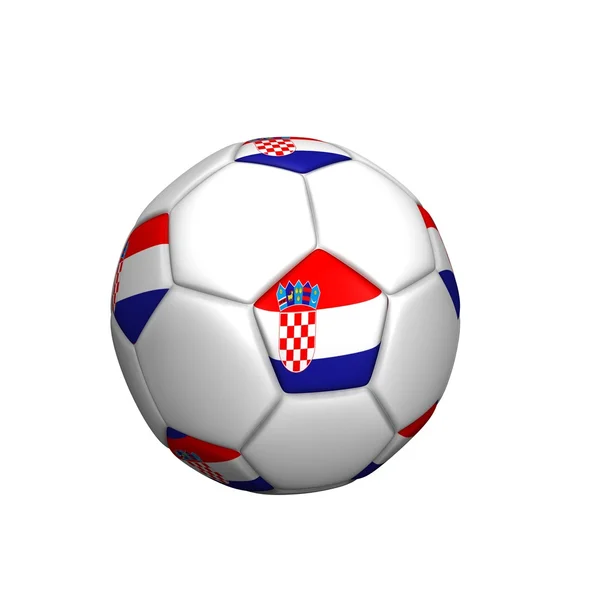Kroatien flagga bollen — Stockfoto