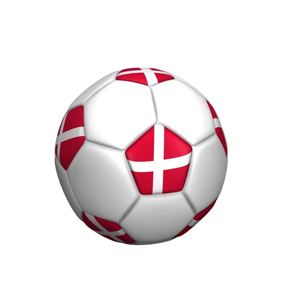 Danmark flagga bollen — Stockfoto