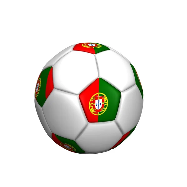 Piłka flaga Portugalii — Zdjęcie stockowe