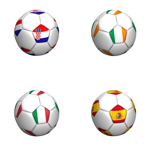 Bandiere a sfera euro Coppa 2012 gruppo C — Foto Stock