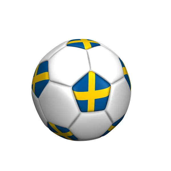 Sverige flagga bollen — Stockfoto