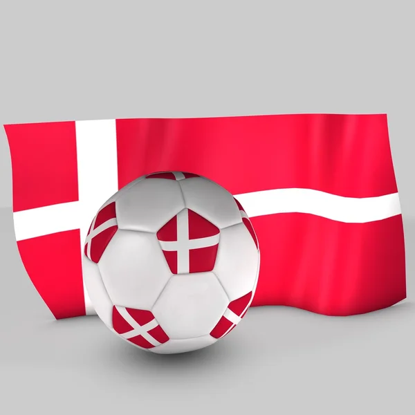 Прапор Данії куля — стокове фото