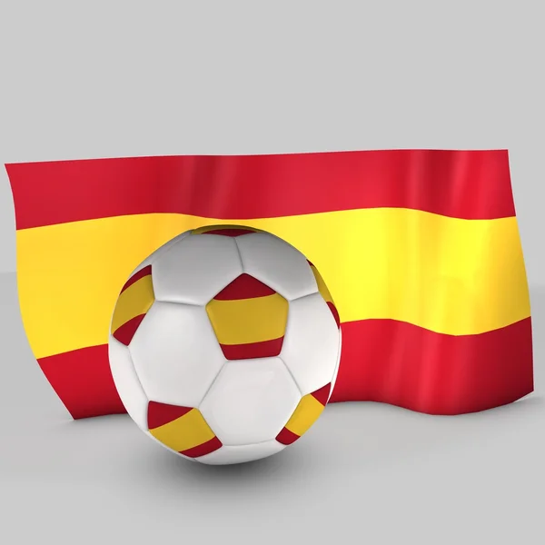 Spanien flagga bollen — Stockfoto