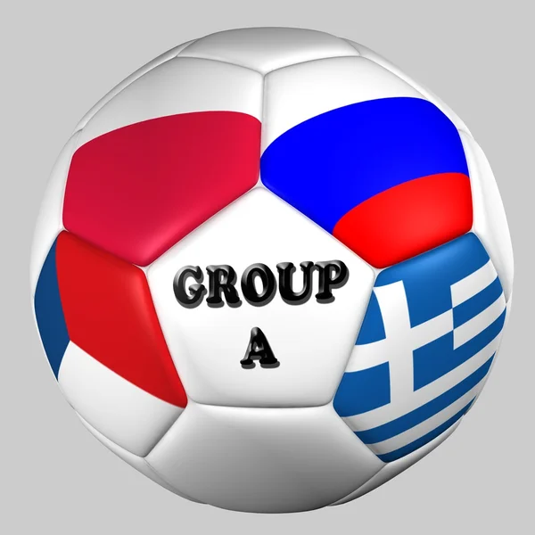 М'ячі прапори Кубок Євро 2012 група А — стокове фото