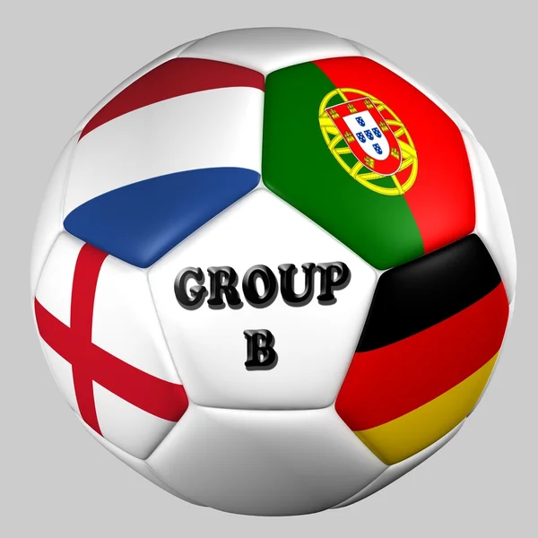 Banderas de bola euro copa 2012 grupo B — Foto de Stock