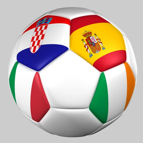 Banderas de bola euro copa 2012 grupo C —  Fotos de Stock